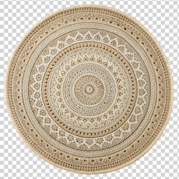 Round rug path isolated on transparent background