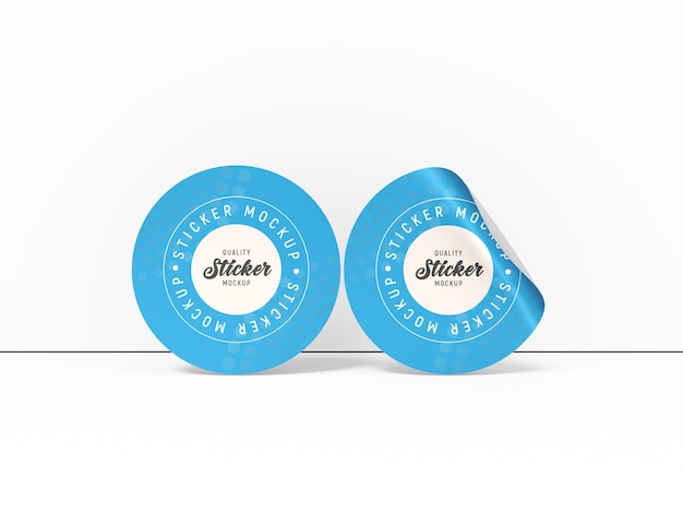 Round Shape Sticker Mockup