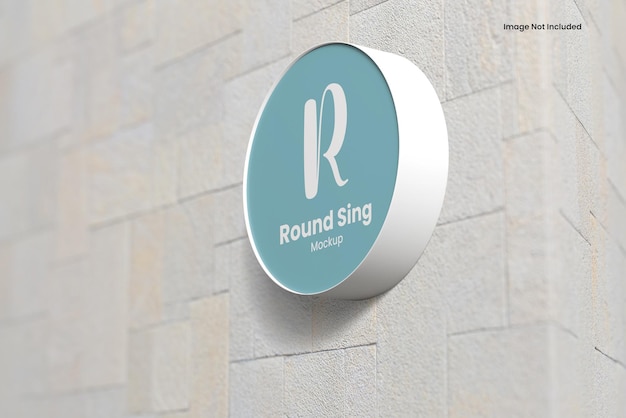 Round Signboard Mockup