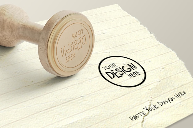 Round Stamp Logo Mockup