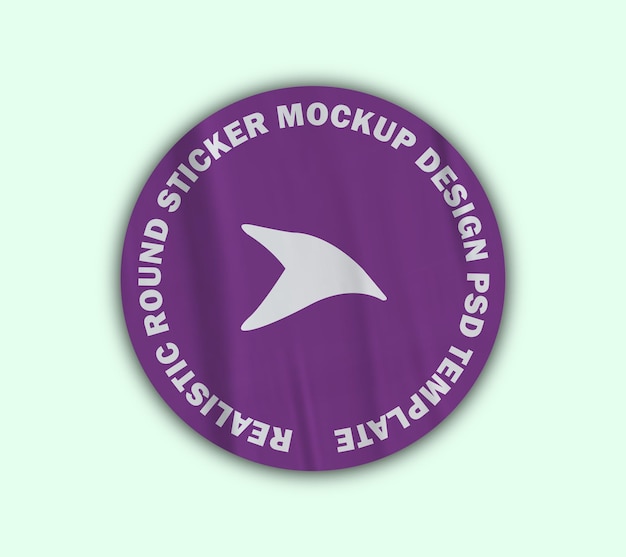 Round Sticker Mockup PSD Template