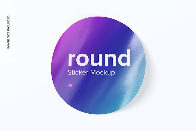 Round Sticker Top View