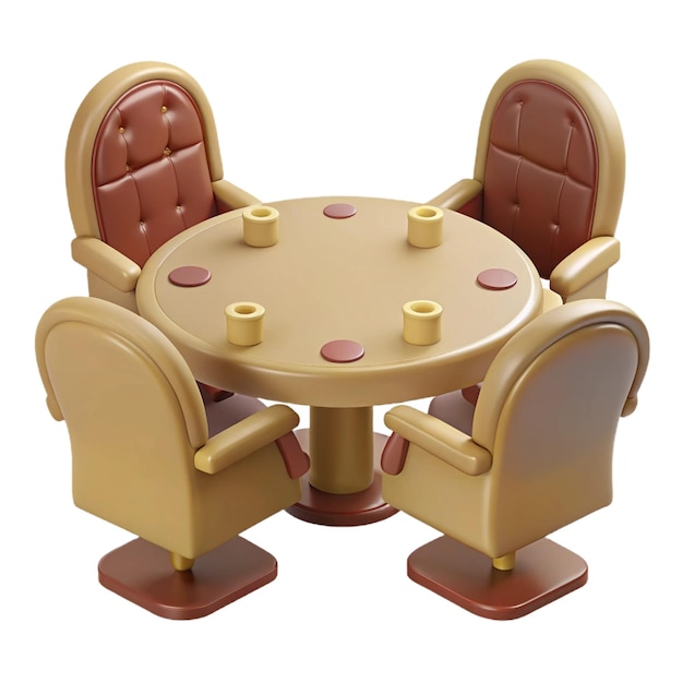 a round table with a chair and a round table with a round table and chairs with a round table with a