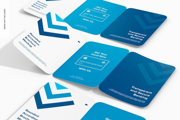 Rounded Accordion Brochures Mockup