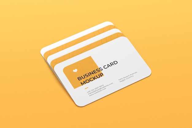 Rounded Business Card Mockup