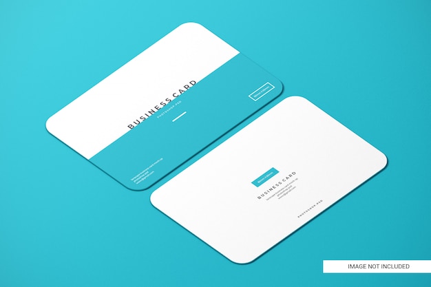 Rounded business card mockups