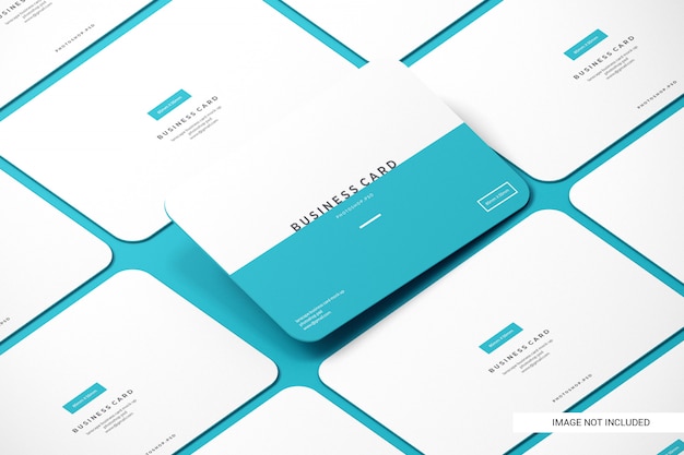 Rounded business card mockups