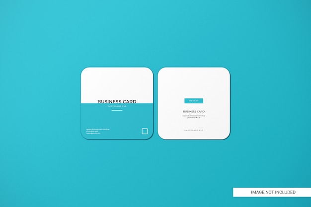 Rounded square business card mockups