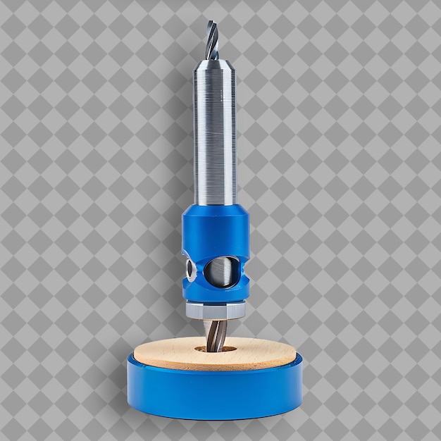 PSD router with blue plastic body and silver bit a tool used for png tool on clean background