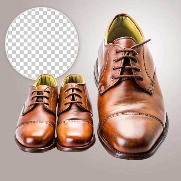 PSD a row of men s shoes are lined up on transparent background