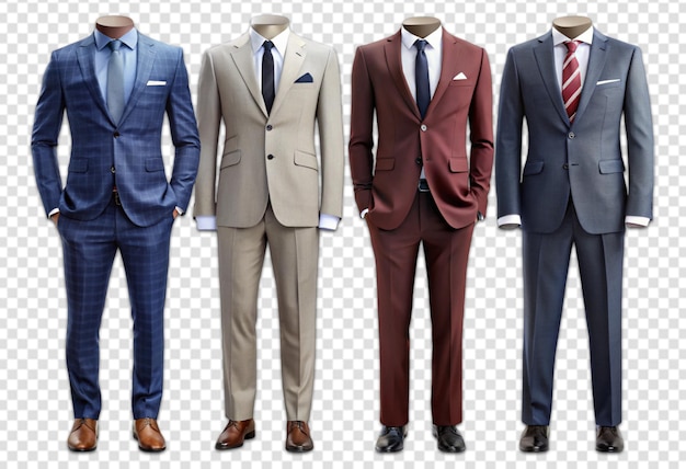 PSD a row of men  s suits with ties on them