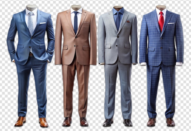 PSD a row of men  s suits with ties on them