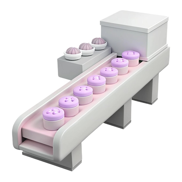 PSD a row of purple pills with a white background