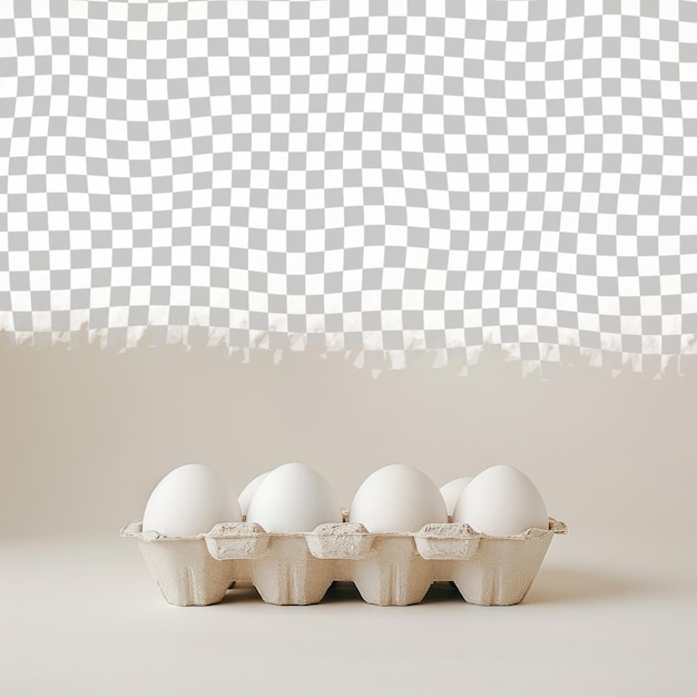 PSD a row of white eggs with a white background with a white background