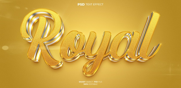 Royal 3D editable text effect