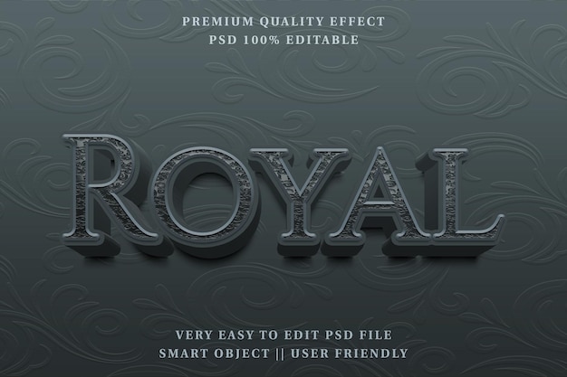 Royal 3D Editable text effects