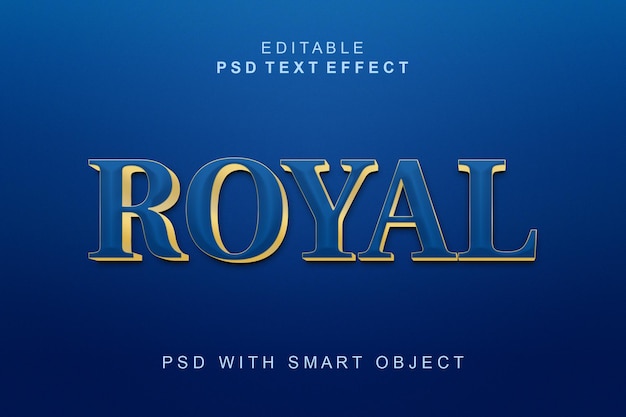 Royal 3D text effect