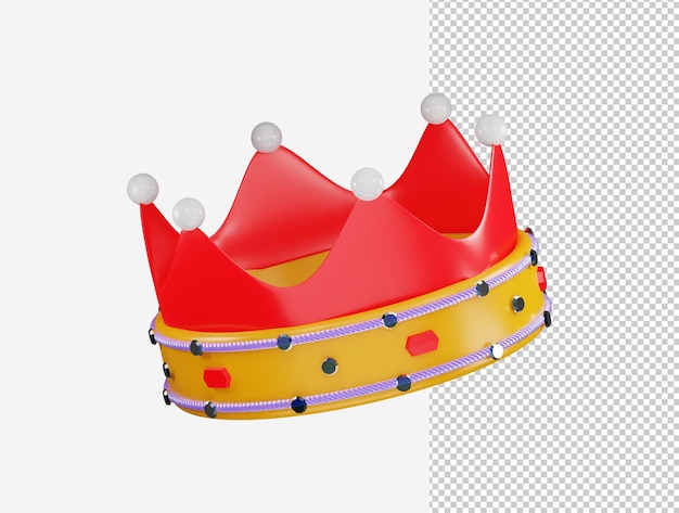 royal crown icon 3d rendering vector illustration