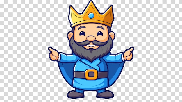 PSD royal king isolated on transparent background vector illustration