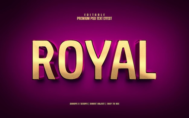 Royal luxury editable premium psd text effect