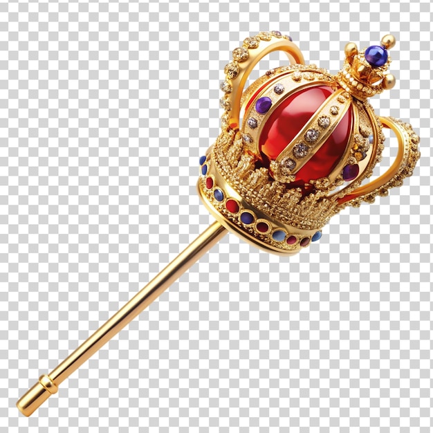 PSD a royal scepter isolated on transparent background