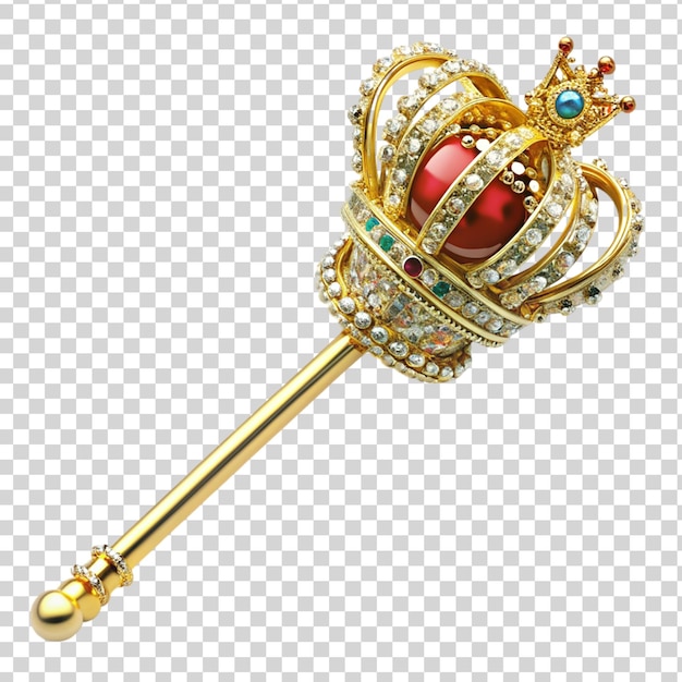 PSD a royal scepter isolated on transparent background