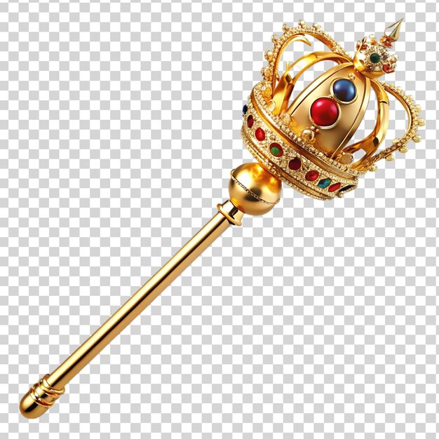 PSD a royal scepter isolated on transparent background