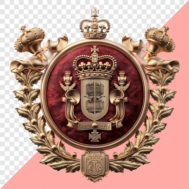 PSD royal seal transparent background isolated image generative ai