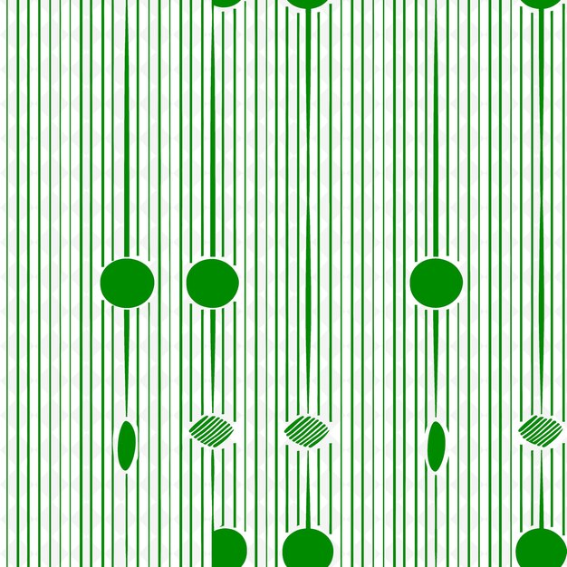 Royal Stripe Pattern With Golf Club Icon and Varying Widths Nature Inspired Abstract Outline Art