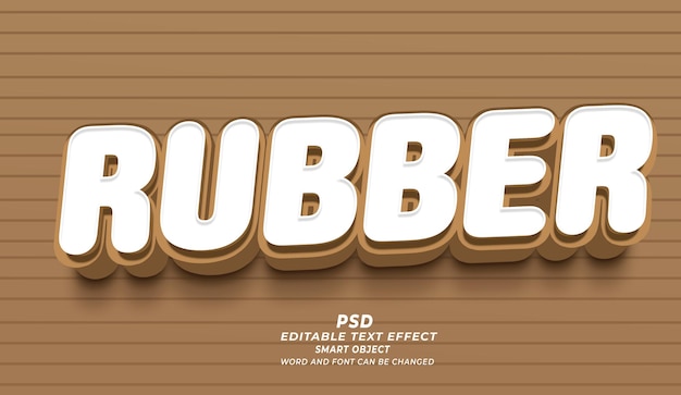 Rubber 3d Editable Text Effect Photoshop PSD Template