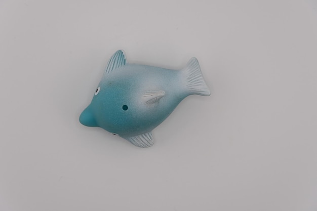 PSD rubber dolphin toy aerial view transparent background