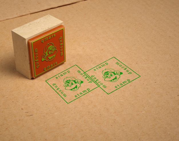 Rubber stamp mockup