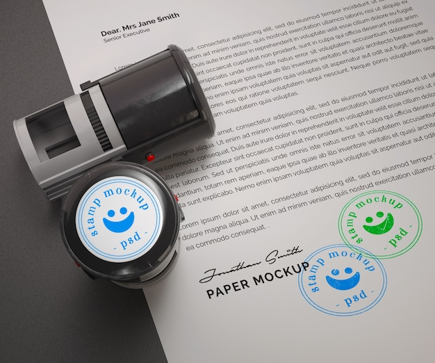 Rubber stamp mockup