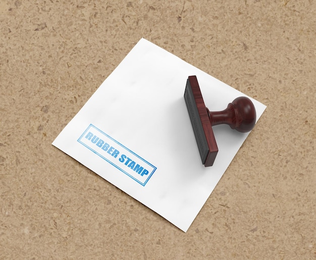 Rubber stamp or stamp pad logo mockup design