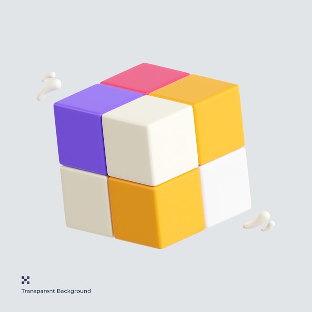 Rubik 3d illustration