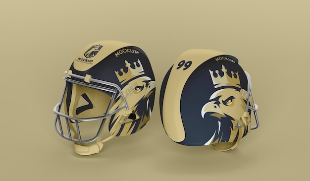 Rugby helmet mockup