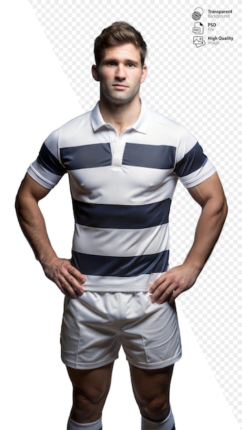 PSD rugby player standing with hands on hips