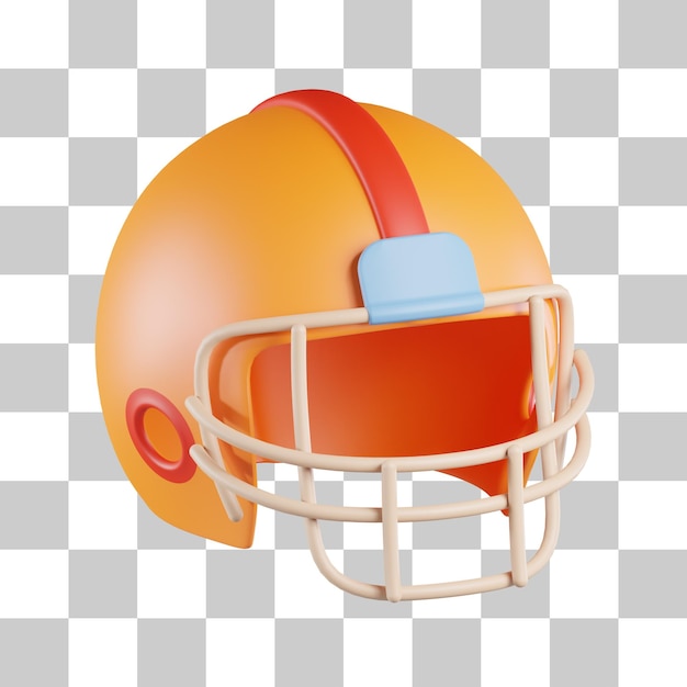 Rugby Safety Helmet 3D Icon