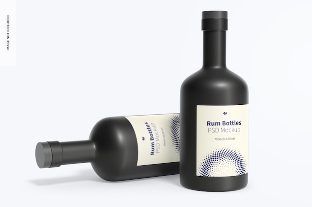 Rum Bottles Mockup