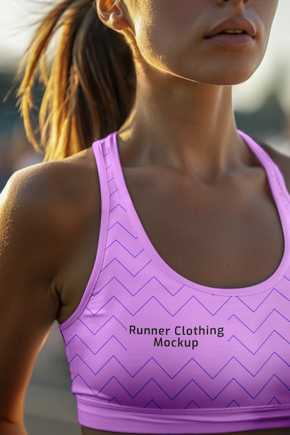 PSD runner clothing mockup