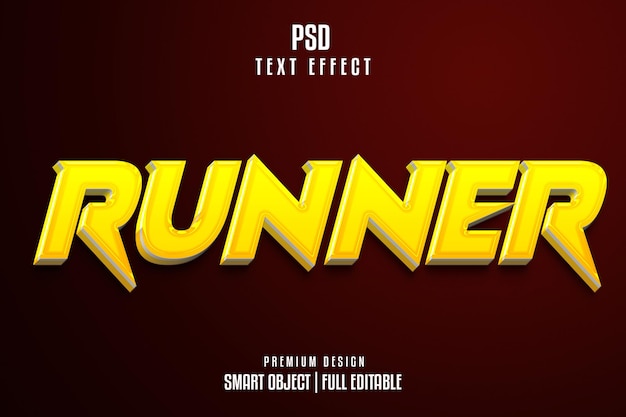 Runner Editable 3D Text Effect Style