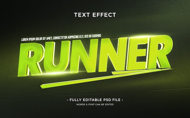 Runner text effect