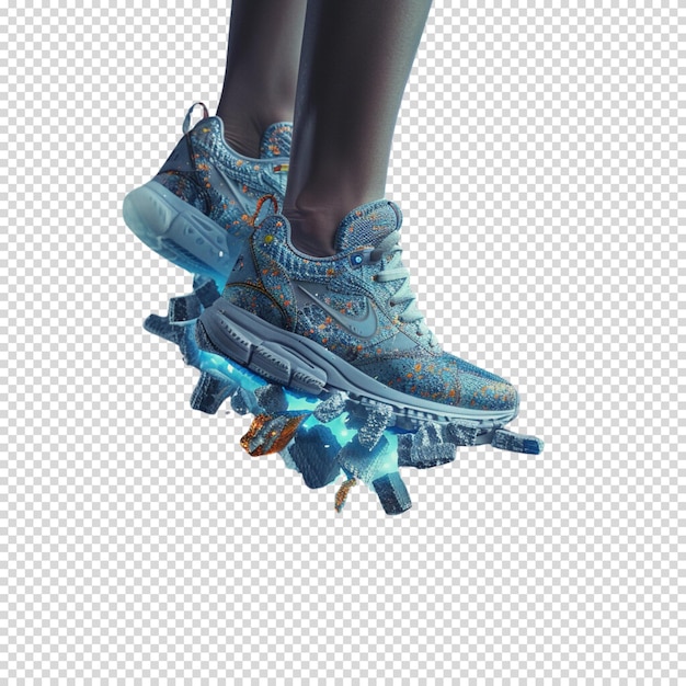 Running shoes or sneakers on a transparent background