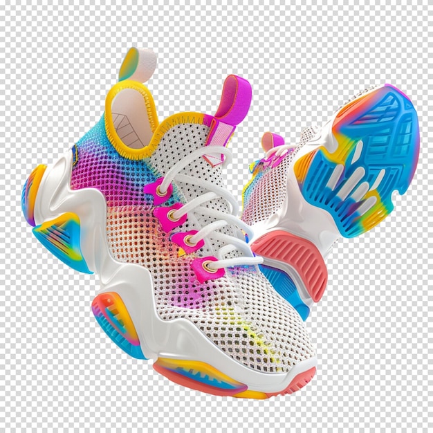 Running shoes or sneakers on a transparent background