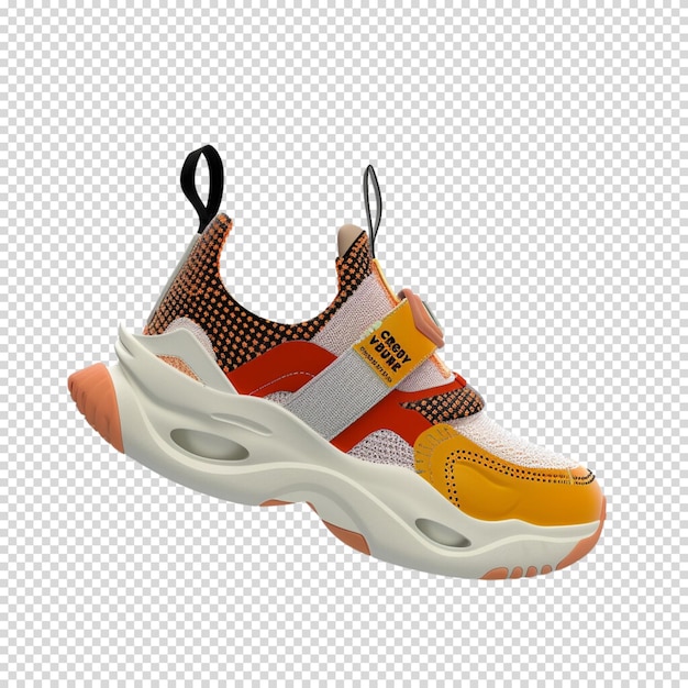 Running shoes or sneakers on a transparent background