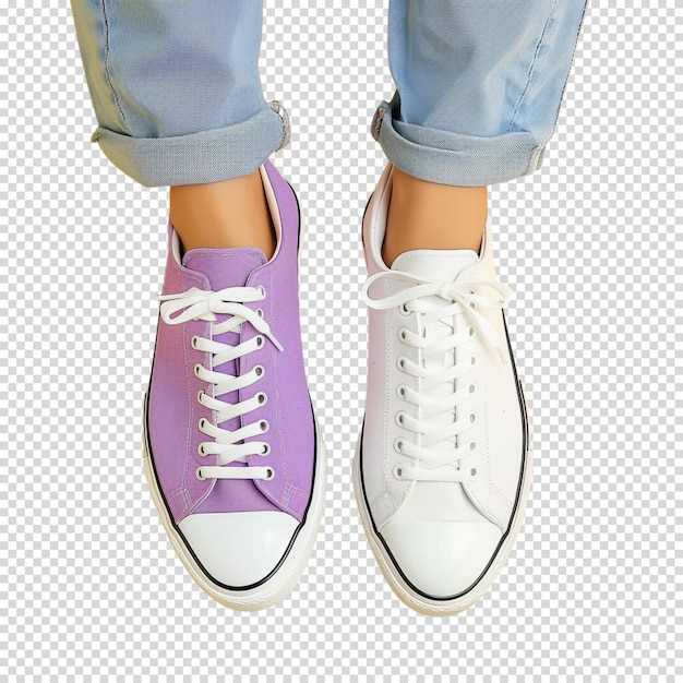 Running shoes or sneakers on a transparent background