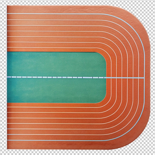 PSD a running track on white background