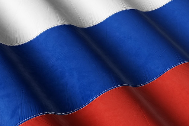 PSD russia waving flag 3d transparent