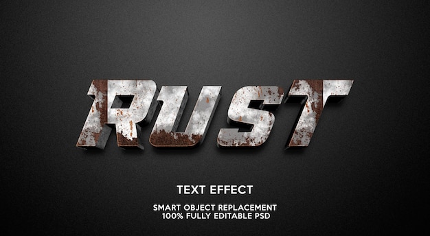 rust text effect template