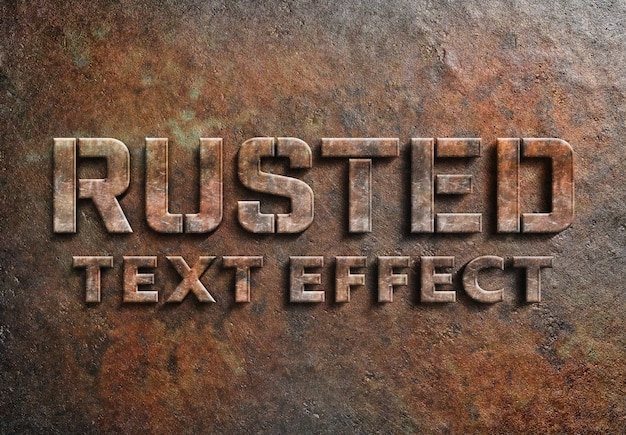 Rusted Metal Text Effect